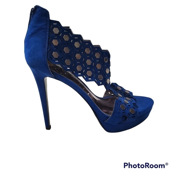 CARLOS SANTANA Saracina Heeled Sandals in Blue Size 7 - Picture 5 of 11